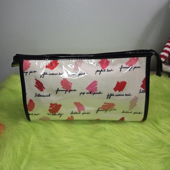 Kate Spade "Lipstick Swatch"  PVC coated makeup travel case(Set Of 2)- EUC - Picture 12 of 16